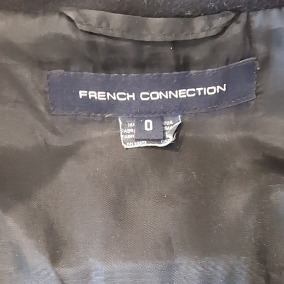 French Connection Black Wool Coat - Picture 3 of 5